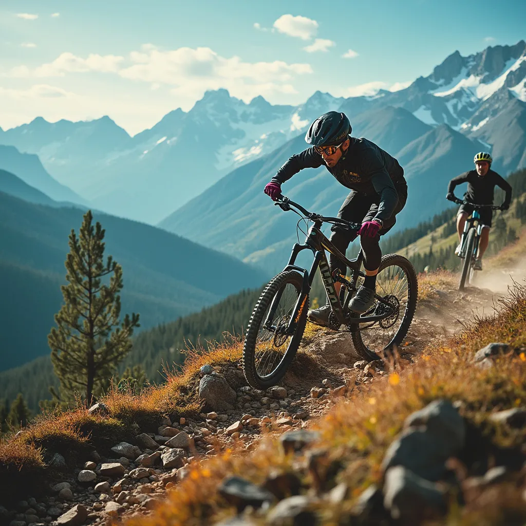 Cyklista na horskom bicykli
